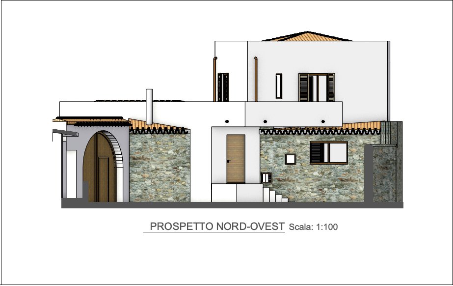 Casa Maria Valledoria, prospetto nord-ovest