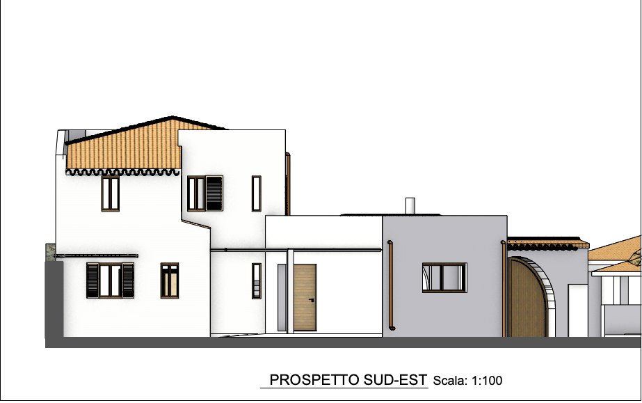 Casa Maria Valledoria, prospetto sud-est
