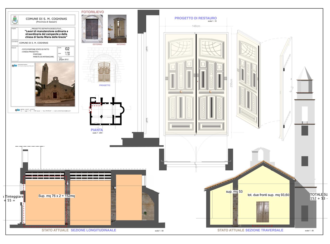 Chiesa Santa Maria delle Grazie, progetto di restauro portale