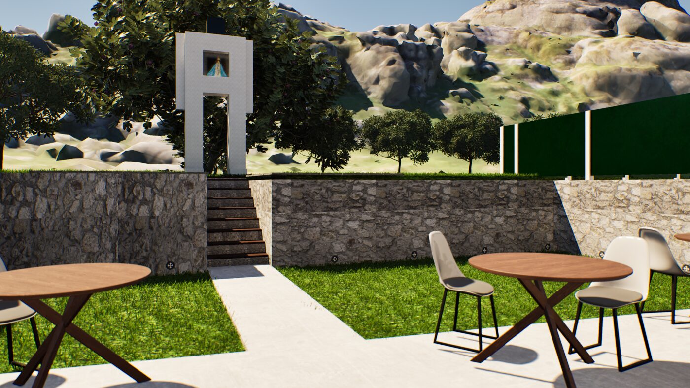 Il Gigante P, render cortile