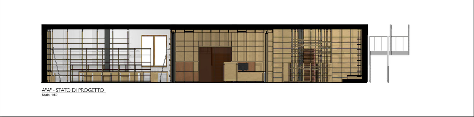 Biblioteca di Valledoria, sezione stato di progetto